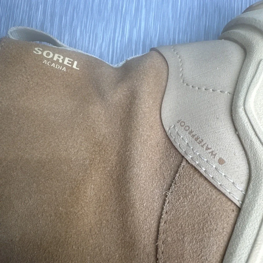 Sorel Kinetic Breakthru Acadia Waterproof Suede Chelsea Boots Tan Women's 10‎